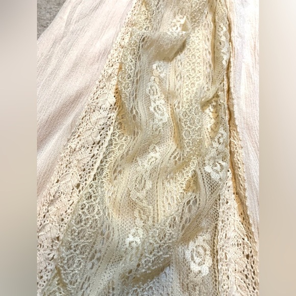 POL Cream Kimono Duster Open Front Lace Detail Women Size Small - Picture 2 of 6